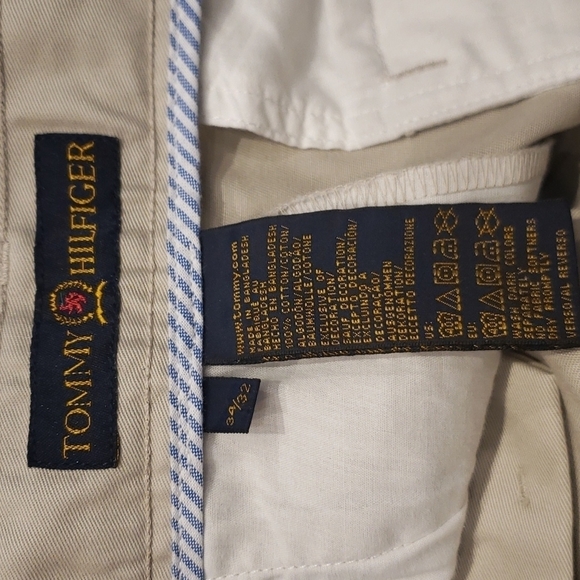 Tommy Hilfiger Men's Pants Size 34/32 Off white Summer 100% Cotton** 31" inseam - Picture 13 of 13